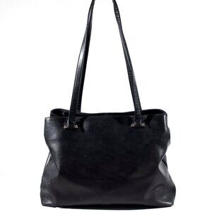 9 & Co. Black Leather Shoulder Bag